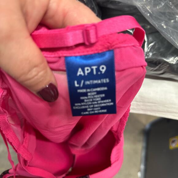 Pink Lace Trim Babydoll Lingerie - Picture 4 of 4